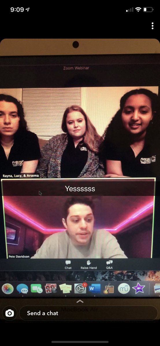 lucycaroline910's tweet photo. before, during, and after interviewing pete davidson I’m literally on cloud 9 wow https://t.co/POqTD6IcOb