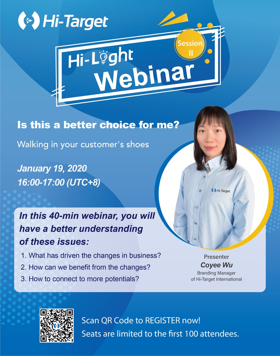 hitargetglobal's tweet image. Next Tuesday, Coyee Wu will share her insights paired with tangible actions that you can take to rapidly address the needs of your people, customers and suppliers in the “new normal”. 
Let's start to walk in our customers' shoes: en.hi-target.com.cn/news-events/we…
#hitarget #survey #COVID19