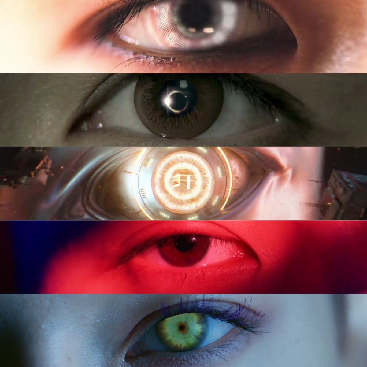 this is because they are telling us something, which bring us to the symbolization of their left eye.remember, the left eye is the mirror image, symbolizing both evil and good. applying it to the members looking at themselves in the mirror, it's not just a simple reflection.