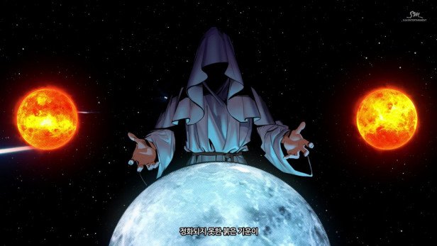 due to what happened from lucky one, exo losing their powers made things worse. that's explains the following sequence of music videos, until power era comes into the scene where the two suns are imbrued by darkness.meaning the eclipse- the source of their powers, can't happen.