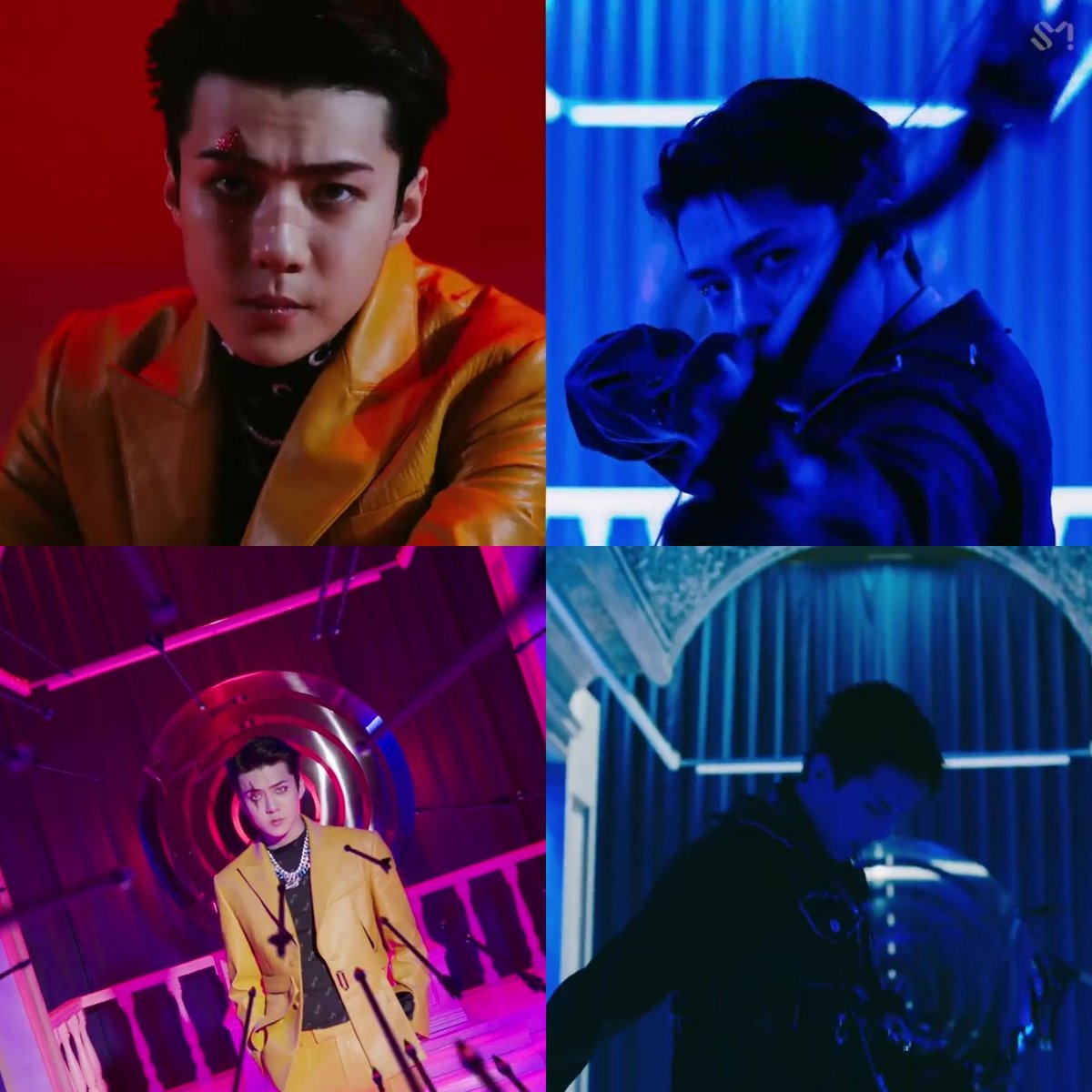 "And the names on the ground that are owned by no one." "It’s me looking at myself in the mirror."it's their reflection. exo and x-exo share the same blood and soul, and the only way to escape is to face off and defeat themselves with their own power.or maybe even lose it.