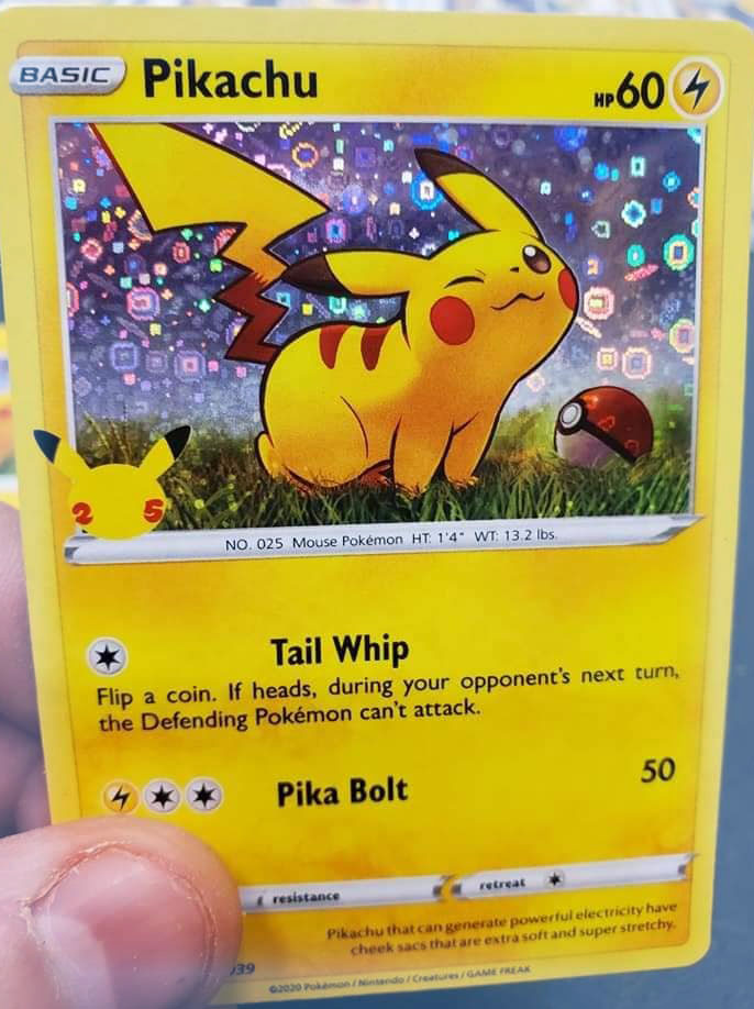 pikachu holo 25th anniversary cereal