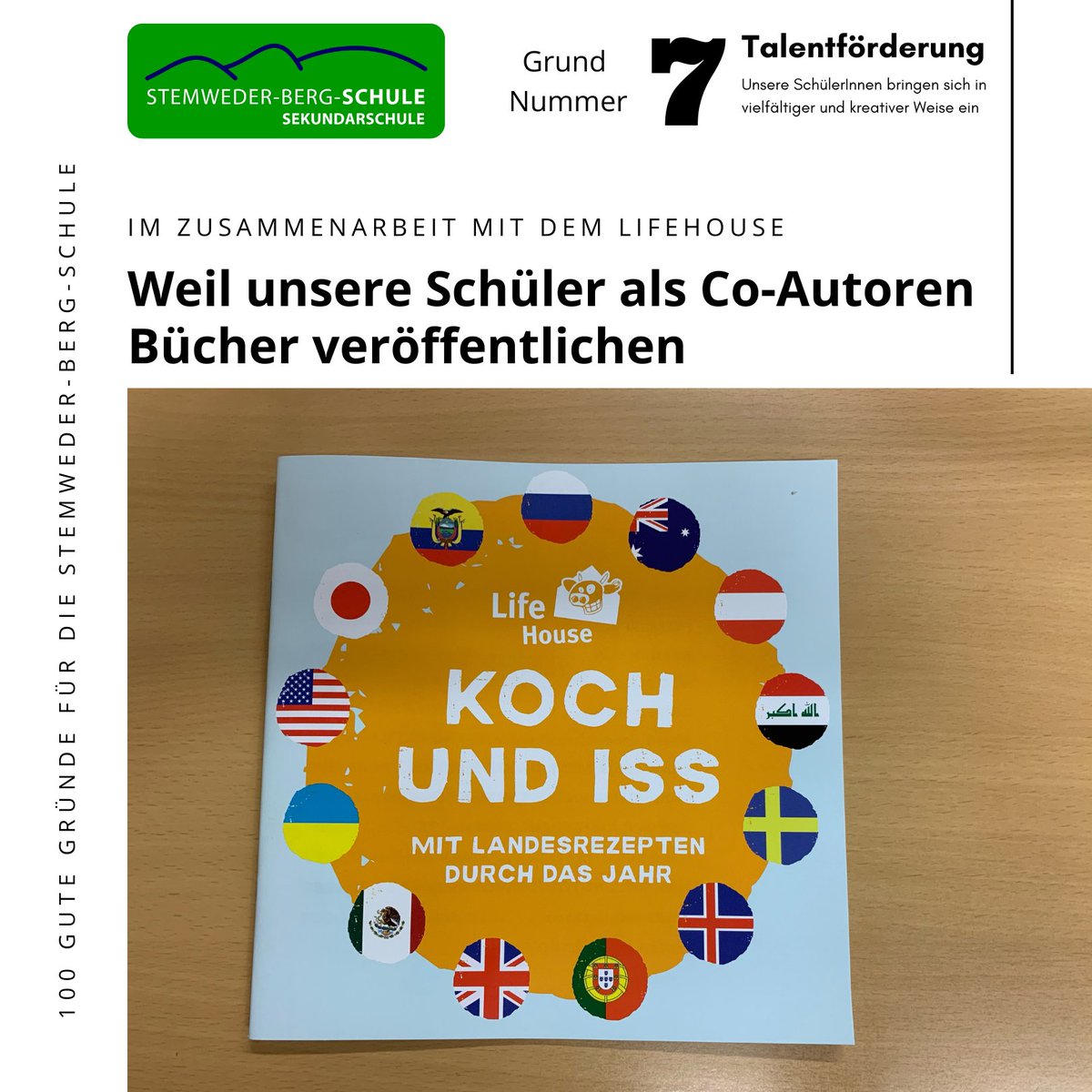 Wir glauben, dass alle unsere SchülerInnen Potenziale haben, die es gilt, zu finden und zu nutzen. Ayman aus der 9c hat bei der Erstellung dieses Buches mitgewirkt. Das Life House unterstützt uns dabei, diese Potenziale unserer SchülerInnen zu finden und zu vertiefen. #stemwede