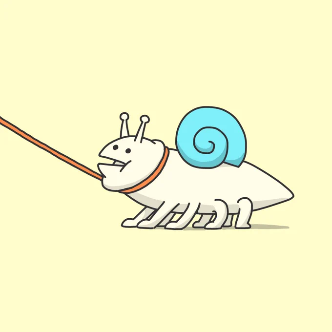 散歩から帰りたくないかたつむり 