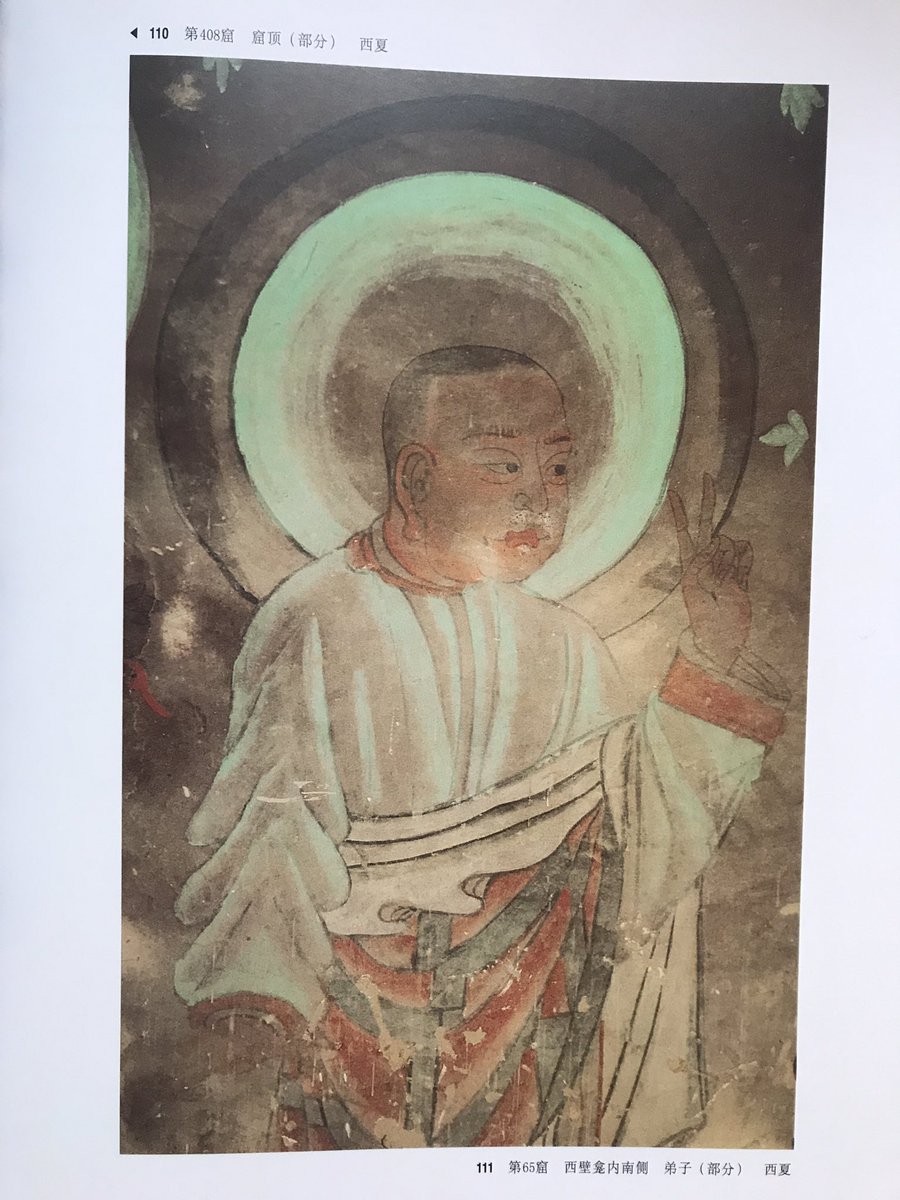 xiaozucca's tweet image. Dunhuang cave 65. Xi Xia dynasty (1038-1227) What could the gesture mean here?