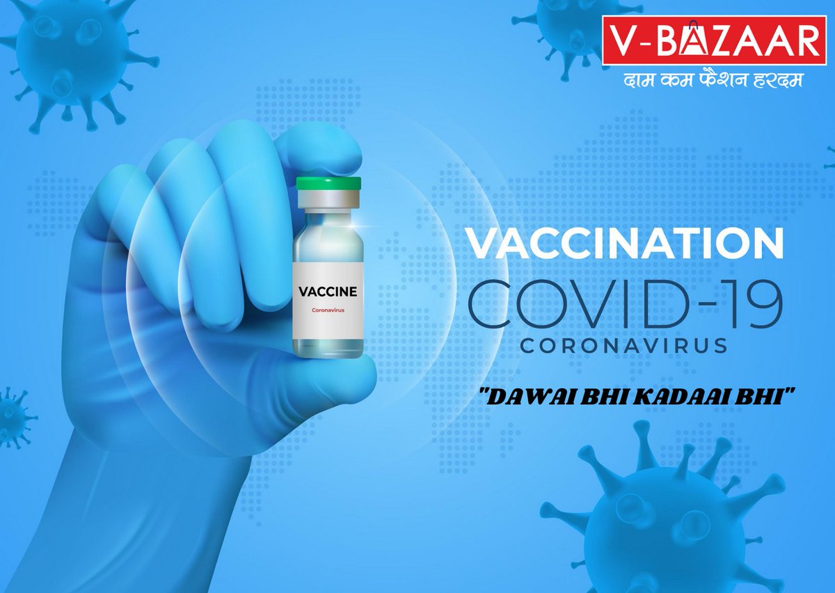VBAZAR2's tweet photo. HAPPY VACCINATION !!!
Now we are in the phase of
"Dawai bhi, Kadaai bhi."
.
.
.
.
.
.
#vaccinationstarted #positivityarecming #healthcare #thankstohealthcaresector #thankstofrontlineheroes #vbazaar
#dawaibhikadaaibhi #happyvaccination https://t.co/NaFiVyQRS1