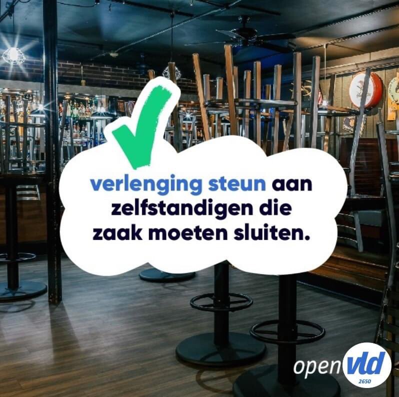 Openvldedegem's tweet photo. Verlenging voor zelfstandigen die: 
👉  hun activiteiten moeten onderbreken door beslissingen van de overheid 
👉 werken in sectoren die afhankelijk zijn van deze onderbroken activiteiten 
👉 kan gecombineerd worden met take-away en click&amp;collect 
https://t.co/PW2OxySA2c https://t.co/8XGnCkok3T