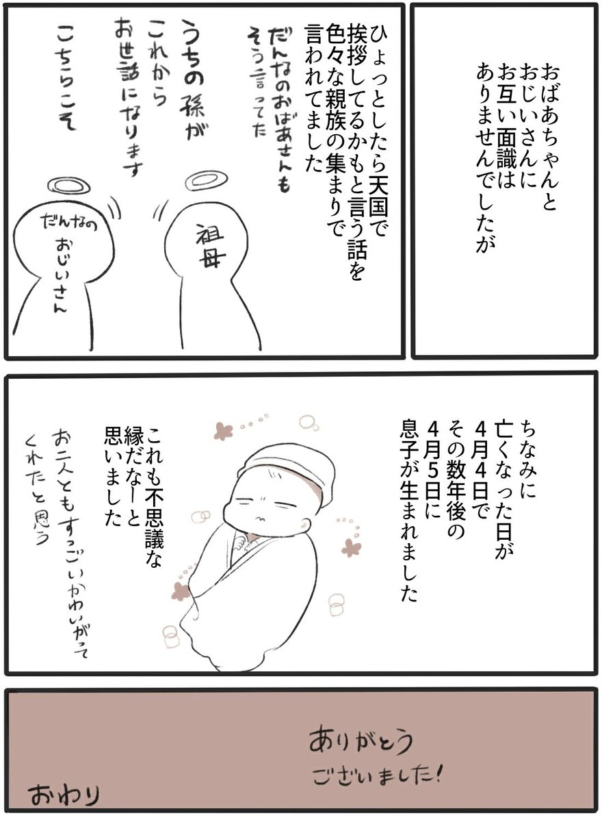 おばあちゃんと旦那のおじいさんの話
結婚する前のことです

#日常漫画 #育児漫画 