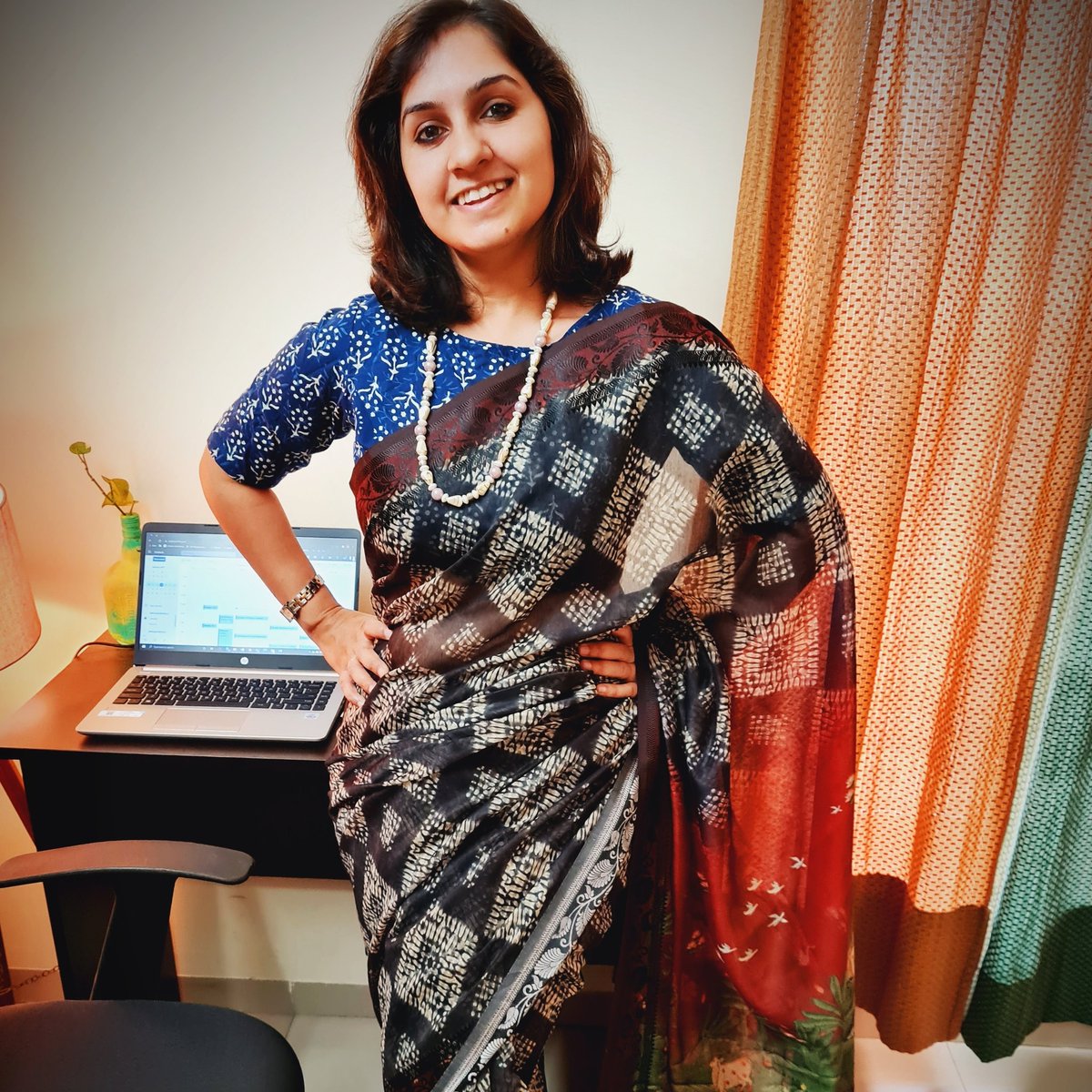 priyafd's tweet photo. Another day in saree❤️❤️❤️.. &amp; this one is absolute bliss....

@EthnicRoom cotton kalamkari digital printed saree.
#justanotherday #sareeday #instasaree #sareenotsorry #ethnicroom #kalamkarisaree #kalamkari #SaturdayMotivation https://t.co/yumDNUMYXL