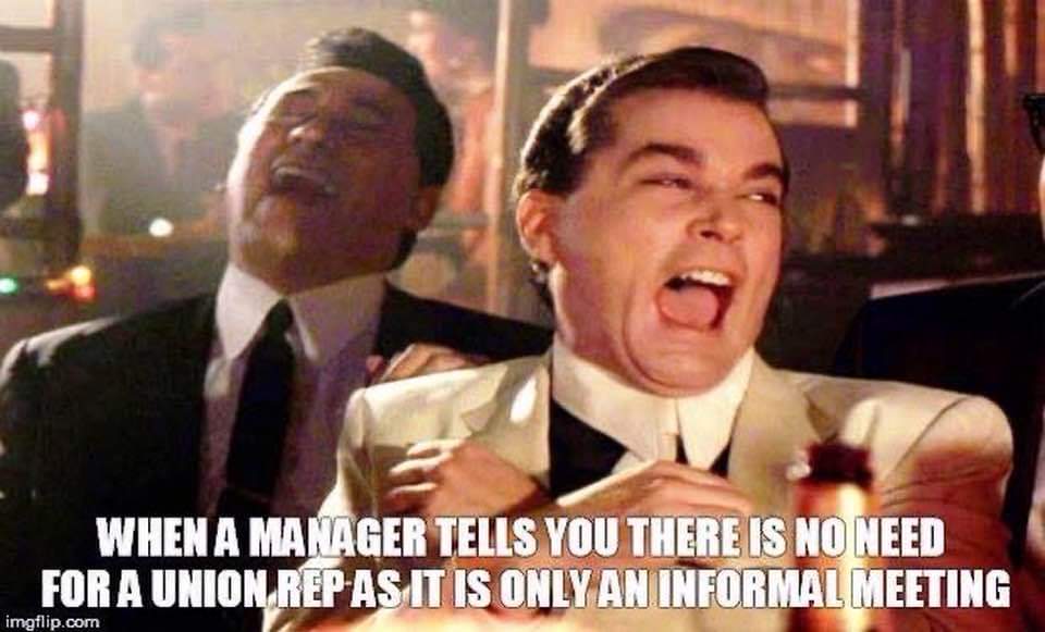 UniteYoungNW's tweet photo. Don't fall for this! Even during the pandemic, ensure you have your Union Reps 'attending' your meetings with you! We're here to help. #JoinAUnion https://t.co/rLxAOQrjHl
