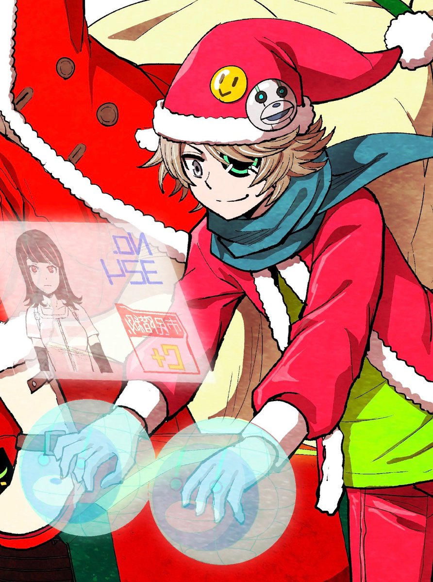 大柿ロクロウ アクダマ２巻発売中 このハッカーさんのイラストはアクダマドライブ人気投票の上位3名のクリスマスイラストです こちらでご覧いただけますので良かったら投票結果と一緒に見てみてください T Co Wxrkpfdyux ちなみにラフでは遊び