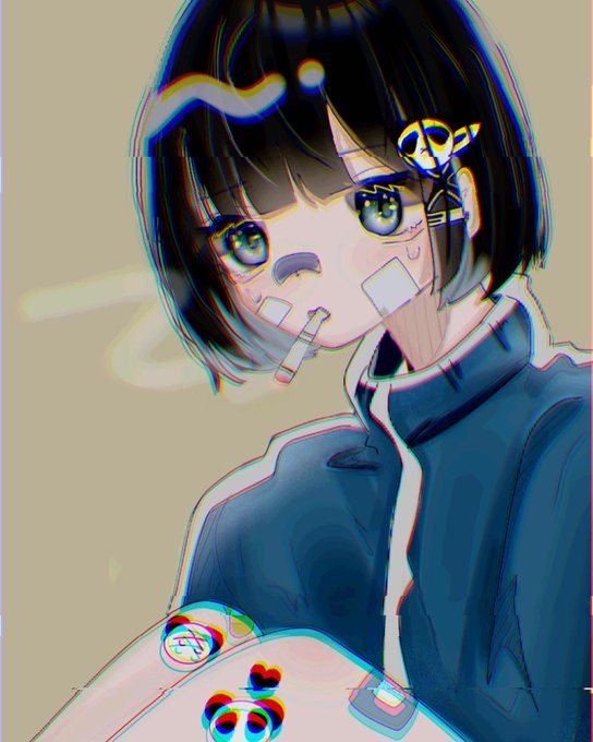 黒髪ボブのtwitterイラスト検索結果 古い順