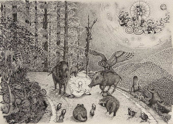 道や土手に生えている草も好きでジーッと見てしまう。絵にも影響している。草描いてるとワクワクする?✨ 