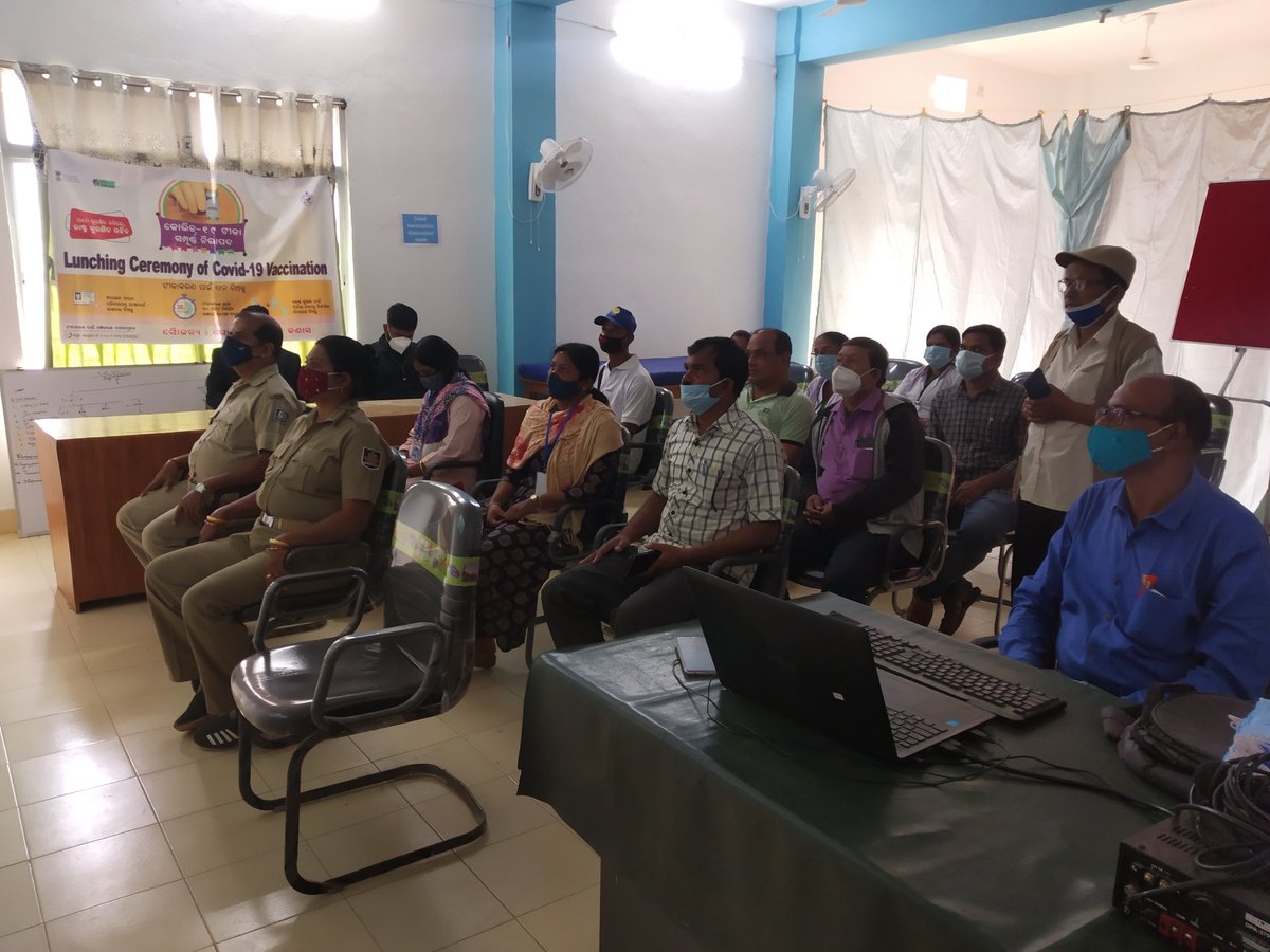 ChcKanas's tweet photo. Launching of Covid Vaccination programme at CHC Kanas today @PURIHEALTH2018 @HFWOdisha @nhmodisha https://t.co/jTCWqn7ktJ