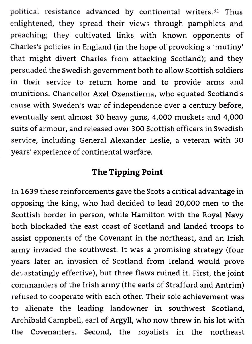 Swedish support for the Scottish Covenanters against Charles I