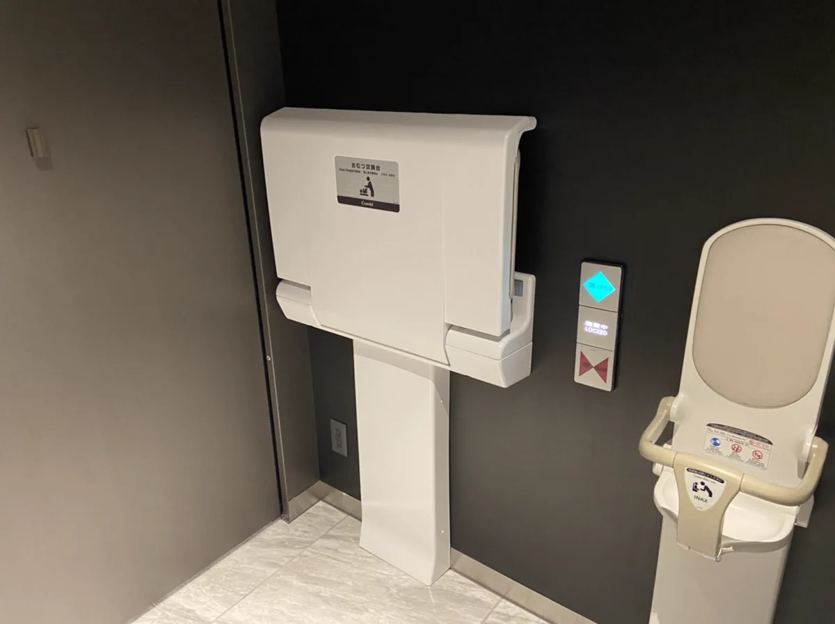 子どもの手が「開閉スイッチ」に届いちゃうの。トイレ個室内にベビーチェアを設置する際には3秒で良いからご検討願います。