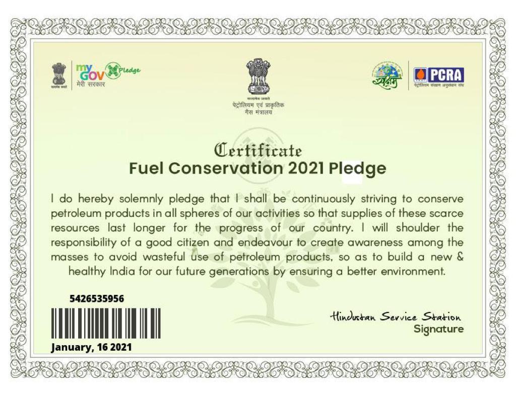 hpcl_hindustan's tweet photo. We ensure to promote the message of fuel conservation among our customers and participate in Saksham 2021 with full enthusiasm. 
We have taken Fuel Conservation 2021 Pledge https://t.co/E5NlfcDVGA……… via 
@mygovindia @hpcl @hpcl_retail @Rg03Goel @MehtaniRajesh @baghramesh1 https://t.co/BBy28xnn5m