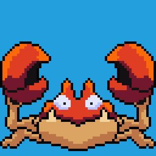 First time trying one of these! Krabby 🦀 <a href="/Pixel_Dailies/">Pixel Dailies</a> #crustacean #pixelart #pixel_dailies