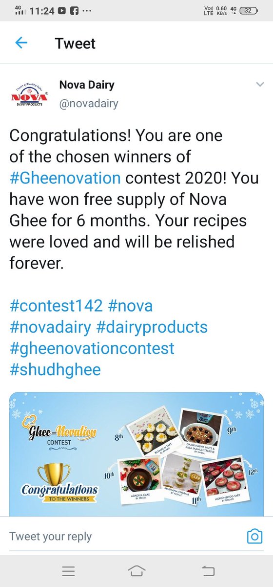 RupayanSaha3's tweet photo. @novadairy Thank you so much for choosing me as one of the 🏆🥳
@novadairy 
I am one of the winner of the contest.Kindly tell me what steps should I follow to claim my gifts. https://t.co/iuxPOkxUnY