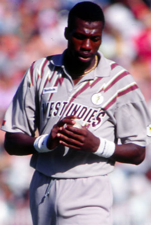 On this day, 1993, Dean Jones committed a grave mistake.He asked Curtly Ambrose to take his wristband off.He paid the price, as did Australia.This was first of the best-of-three finals of the Benson & Hedges World Series Cup.West Indies scored 239/8.+