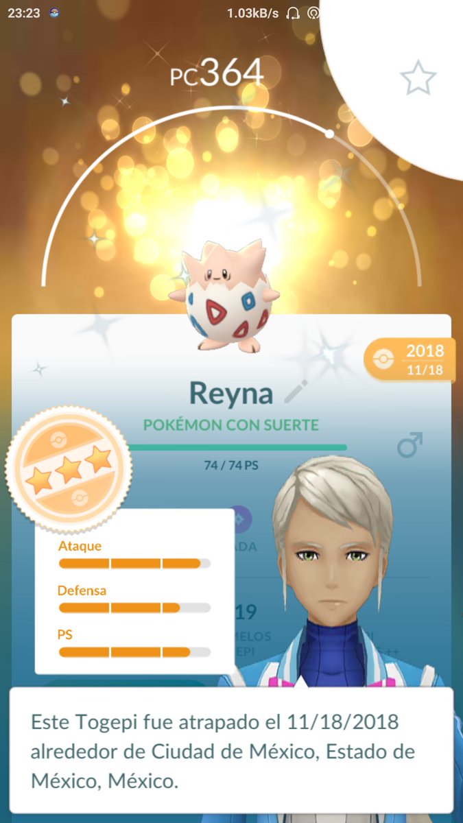 DarknessWitch04's tweet photo. Al menos fue registro 🤗💞✨
#Togepi
#PokemonGO https://t.co/buQPS5eKkF