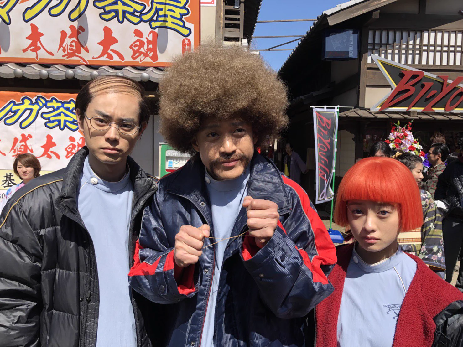本編では見られない？銀魂の撮影中に撮られたオフショット！