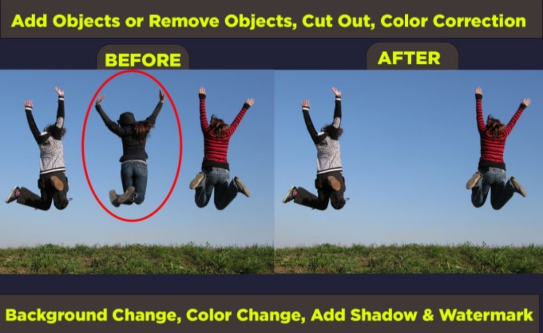 GFX_Jit's tweet photo. Photo editing , Remove person or object, Watermark Remove
Order now
https://t.co/NW26sGmT9N

#graphicdesign #design #art #illustration #graphicdesigner #logo #branding #graphic #designer #digitalart #illustrator #photoshop #creative #artwork  #typography  #logodesigner https://t.co/nhgxDY1KEH
