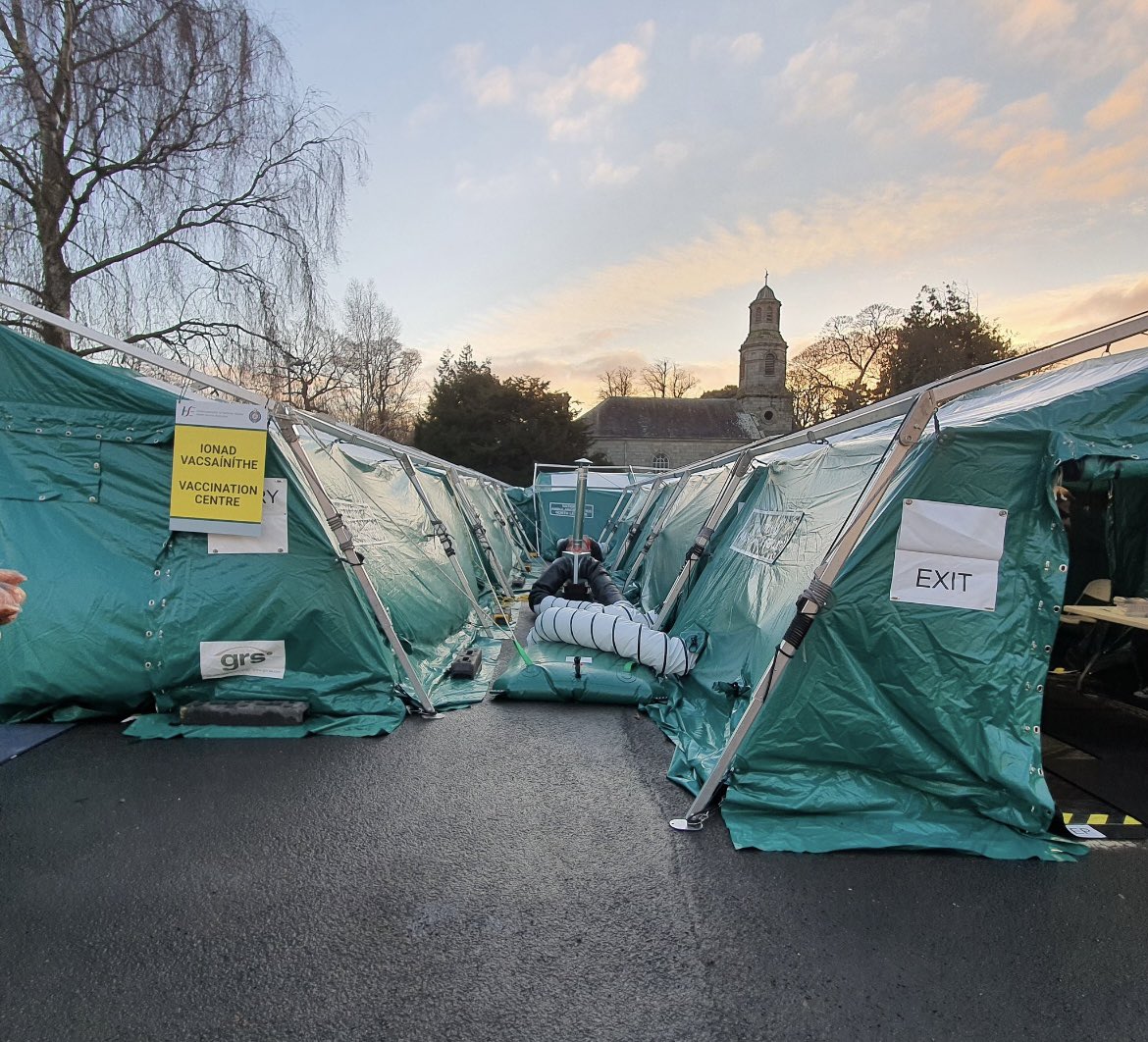 Luke O'Neill (@laoneill111) on Twitter photo Ireland now number 1 in the EU for daily vaccination rate (Rolling 7 day average per 100 people)
Mass vaccination Center in Phoenix Park this morning for GPs and Practise nurses courtesy of <a href="/docmait/">Jarred Mait</a> Ireland now number 1 in the EU for daily vaccination rate (Rolling 7 day average per 100 people)
Mass vaccination Center in Phoenix Park this morning for GPs and Practise nurses courtesy of <a href="/docmait/">Jarred Mait</a>