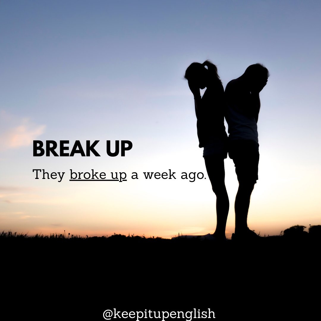 keepitupenglish's tweet photo. #idioms
Wyzwanie #2 dzień 1
'break up' ➡️ rozejść się z kimś, zerwać z kimś
Znaliście?
Koniecznie dajcie znać w komentarzach 🖐
Thanks for being and see you! 👀👋

#english #englishidioms #breakup #learnenglish #englishlearning #英語 #勉強 #愛 #nauka #angielski #idiomy #związki https://t.co/lKjJNKpqqz