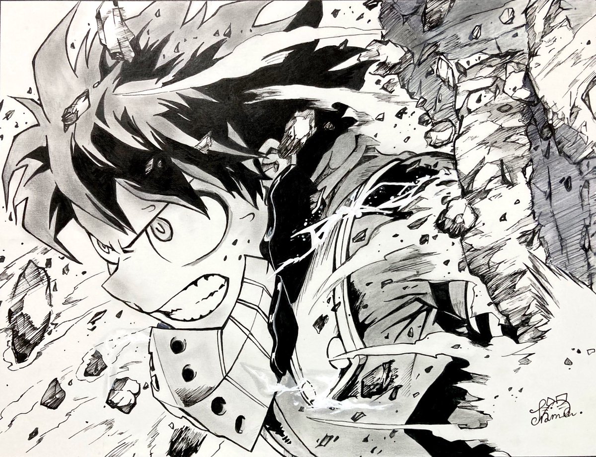 出久 ヒロアカよりデク描きました ヒロアカ 緑谷出久 模写 しのん の漫画