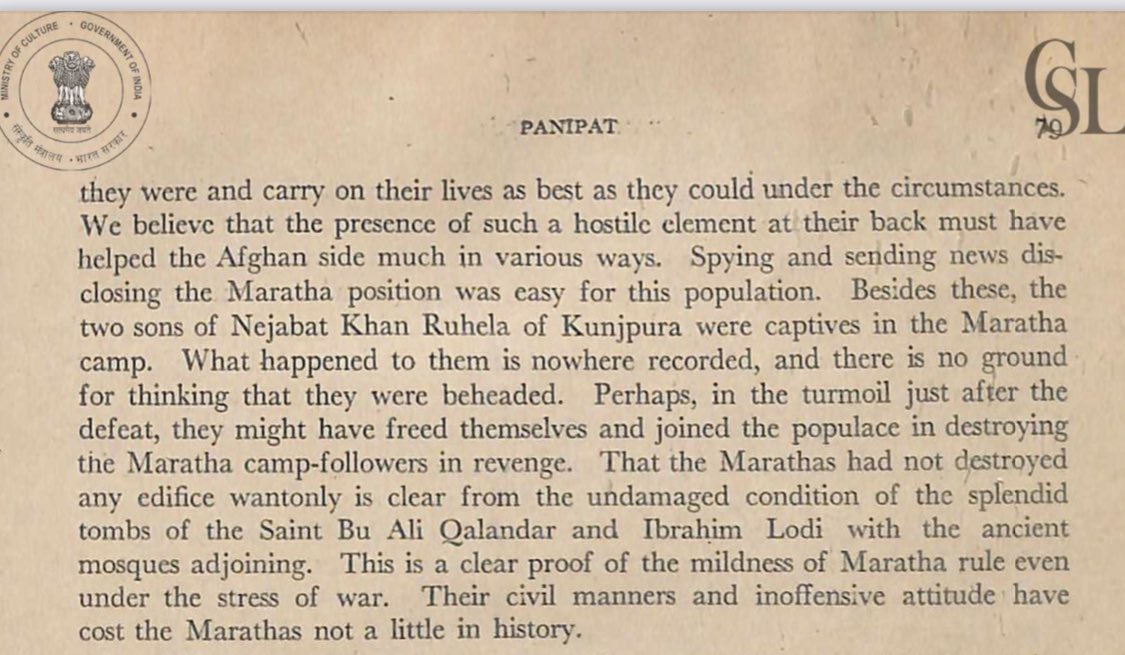 Tryambak Shankar Shejwalkar, PANIPAT: 1761. Original Watchmen Publishing House, Poona. 1946. Page 72, 78, 79./26