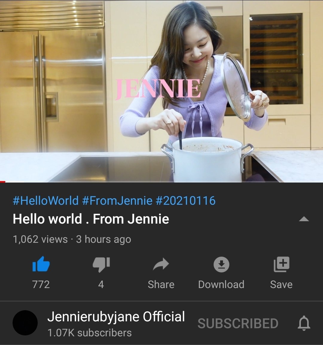 Jennie updates official YouTube channel amid dating rumours with V