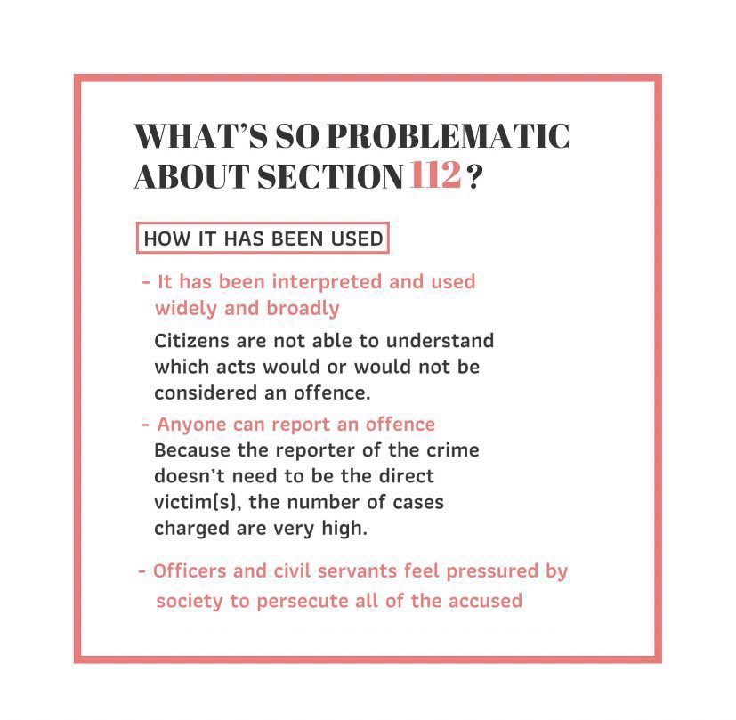 Pls, retweet &amp; read below to see why we have to ABOLISHED THE SECTION112 #ม็อบ16มกรา