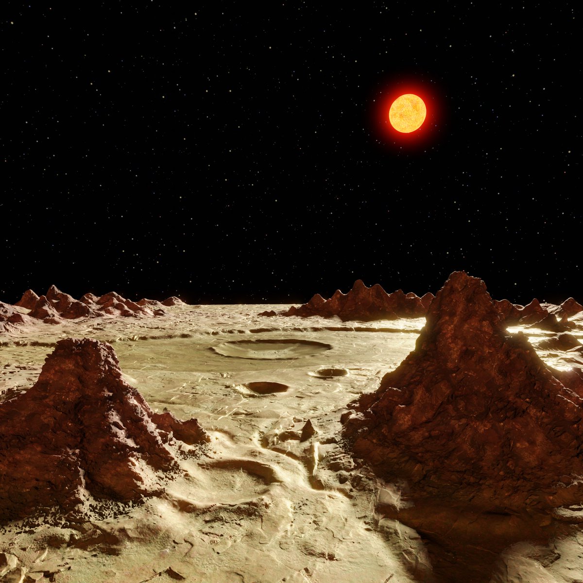 3Dslavin's tweet photo. Bonestell inspired. #Blender3d https://t.co/0s9PVVWdn7