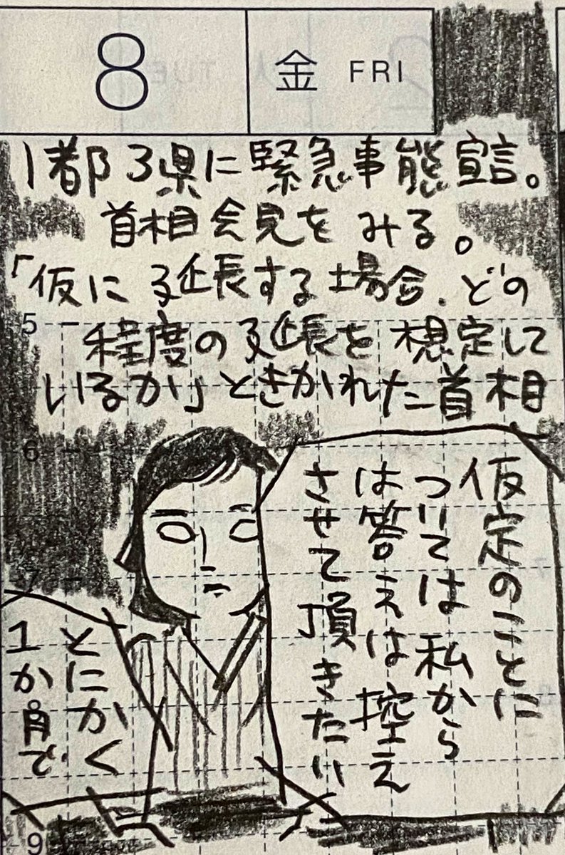 2/2
緊急事態宣言と首相会見、皮膚科、ピアスなど 