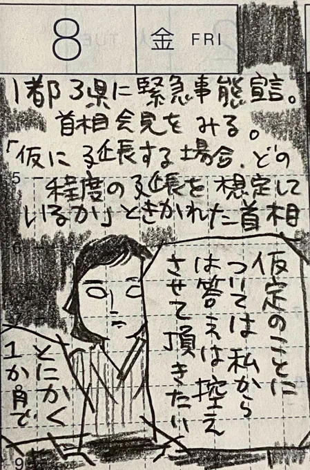 2/2
緊急事態宣言と首相会見、皮膚科、ピアスなど 