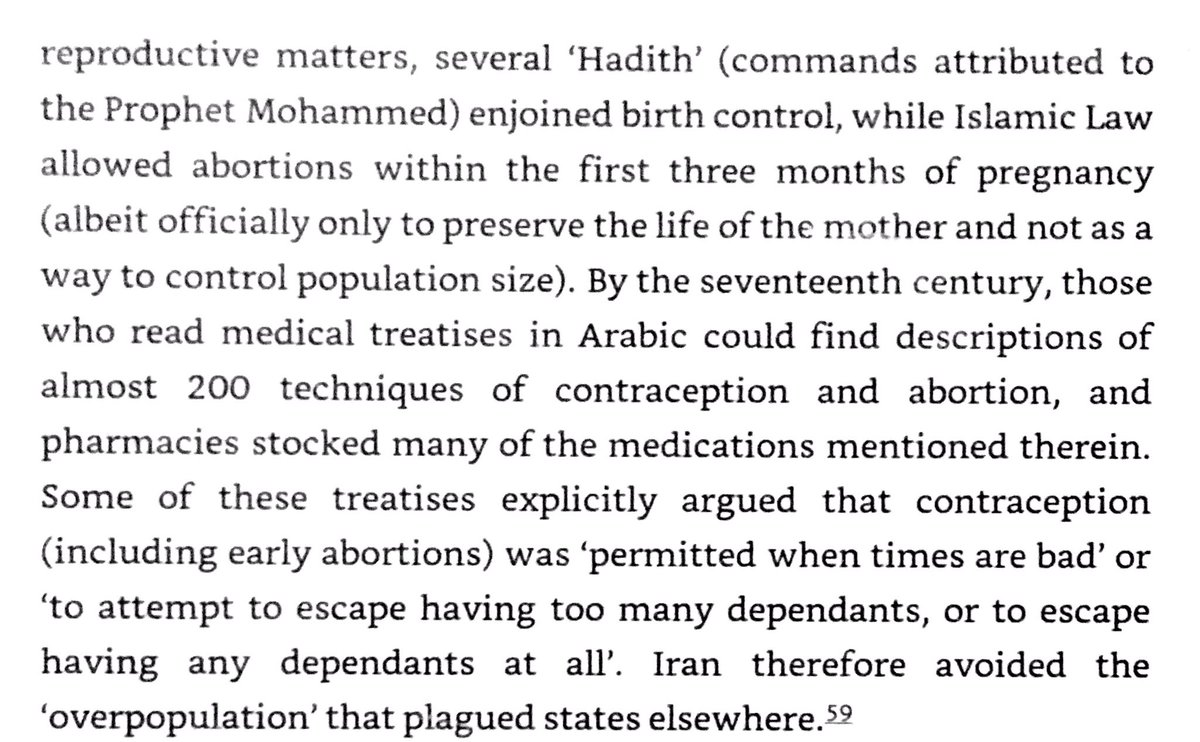 Contraception & abortion in 17th century Safavid Iran as one possible reason for its relative underpopulation.