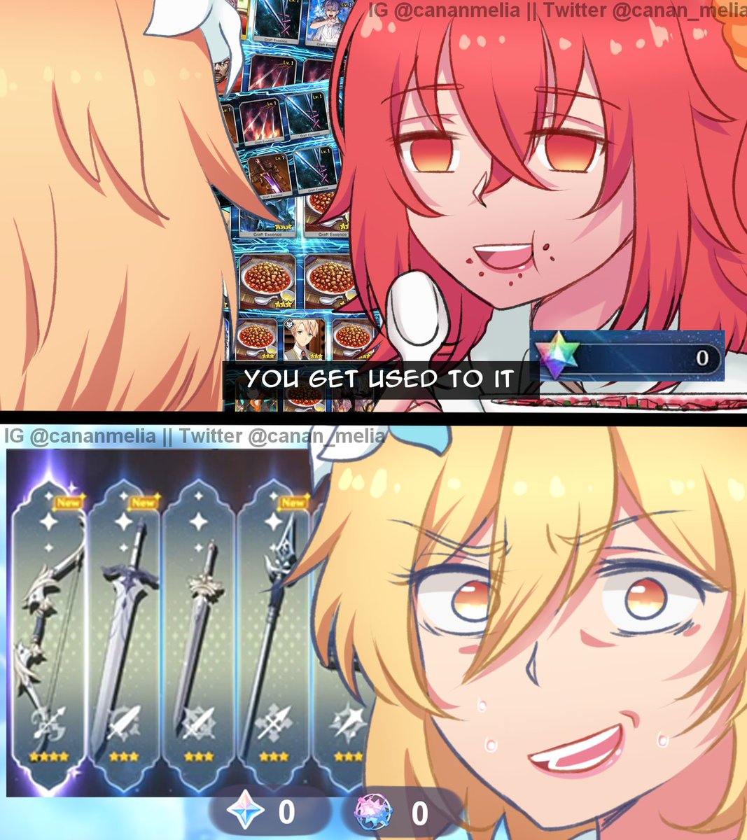 R Grandorder You Ll Get Used To It Fgo X Genshin Impact Crossover Love Both Game So Why Not Check Animatic Version In My Youtube Link In Comment Fgo