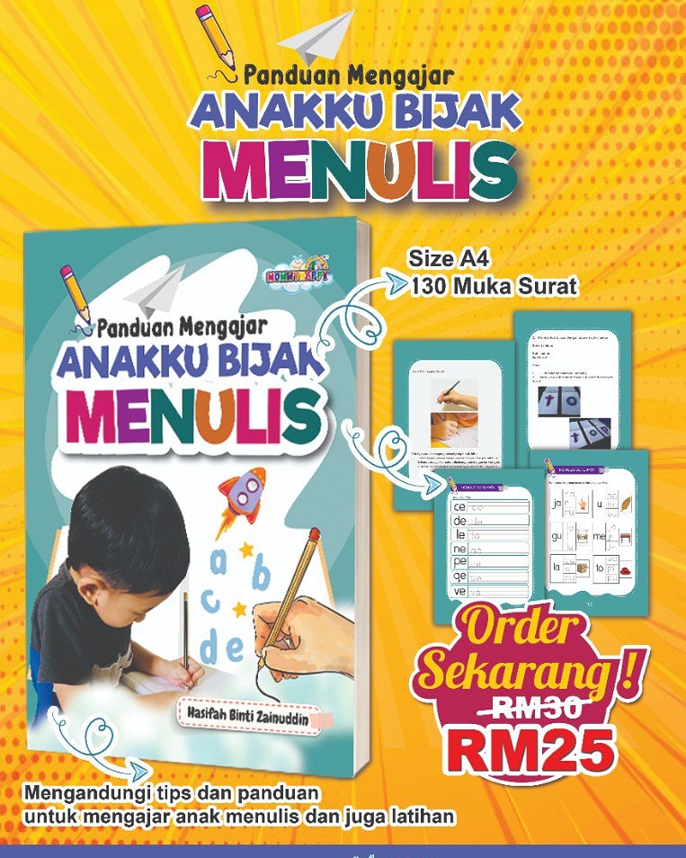 Iffask's tweet image. Nak ajar anak menulis? Jangan bagi pensel dulu! 😱

Buku *PANDUAN MENGAJAR ANAKKU BIJAK MENULIS* hasil karya Puan Hasifah Zainuddin, Pengetua Tadika yang berpengalaman selama 16 tahun mendidik kanak kanak ni memang best!
Berminat boleh tekan link bwh
wasap.my/60125663279