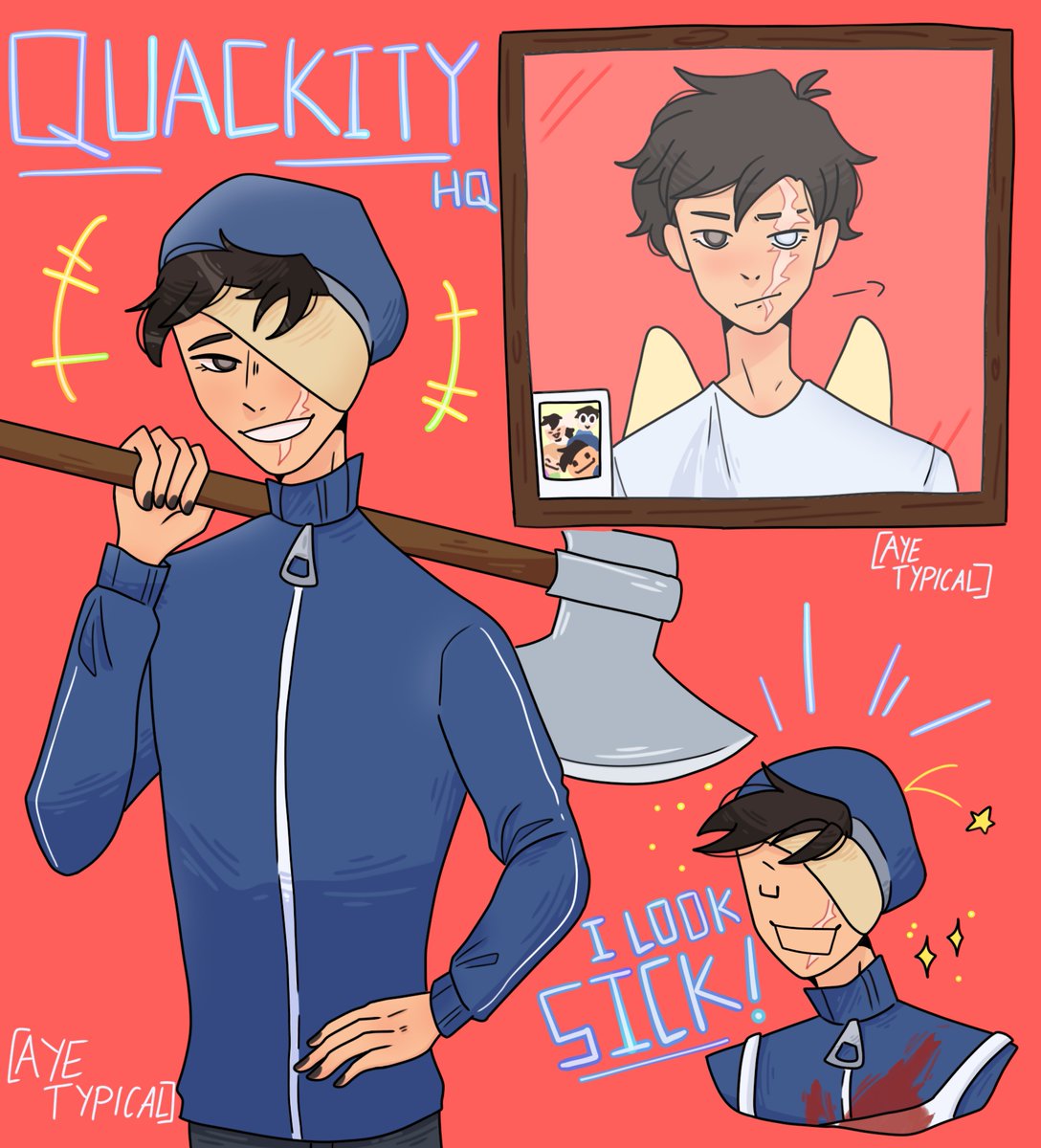 pix Fanart Quackity Drawings face scar quackity am