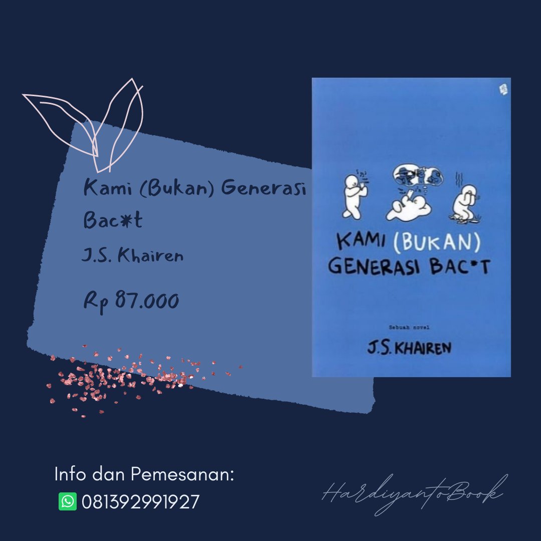 HardiyantoBook's tweet photo. Kami (Bukan) Sarjana Kertas • JS. Khairen • Rp 98.000
Kami (Bukan) Jongos Berdasi • JS. Khairen • Rp 98.000
Kami (Bukan) Generasi Bac*t • JS. Khairen • Rp 87.000

Koleksi ke-3 bukunya &amp; dptkn artikel jurnal internasional GRATIS

Info &amp; Order
WA: 081392991927
@HardiyantoBook https://t.co/K1bTDlPde5