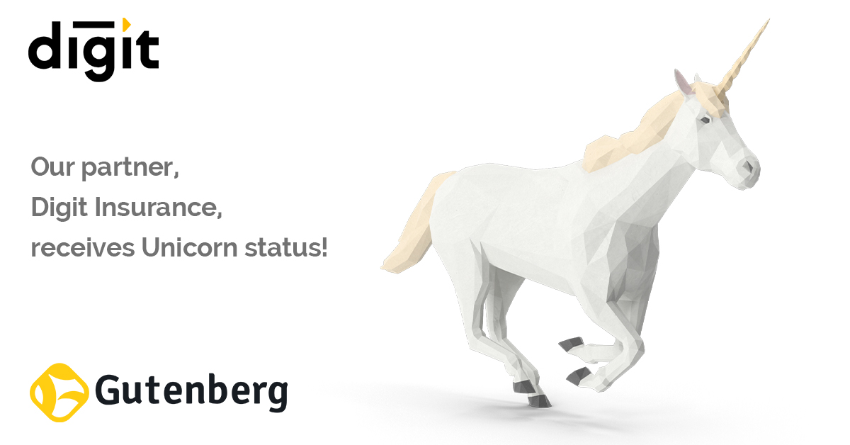 the_gutenberg's tweet image. 2021 brings great news: Congratulations Digit Insurance Insurance on becoming the 1st unicorn of the year! We are thrilled to have been servicing you and hope to continue this partnership to reach many more milestones. timesofindia.indiatimes.com/business/india…

#DigitSimplifies #DigitTurnsAUnicorn