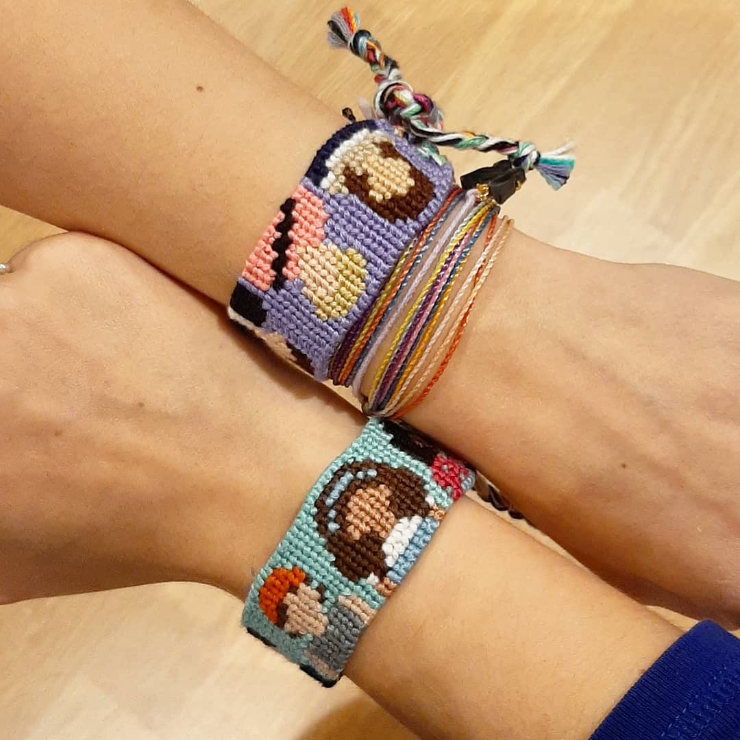 Our little burst of JOY, after coffee this morning, was putting on our new bracelets by the amazingly talented <a href="/shop315/">Three Fifteen</a>!! 😍 Aren't they so cute? 👻 
#julieandthephantoms