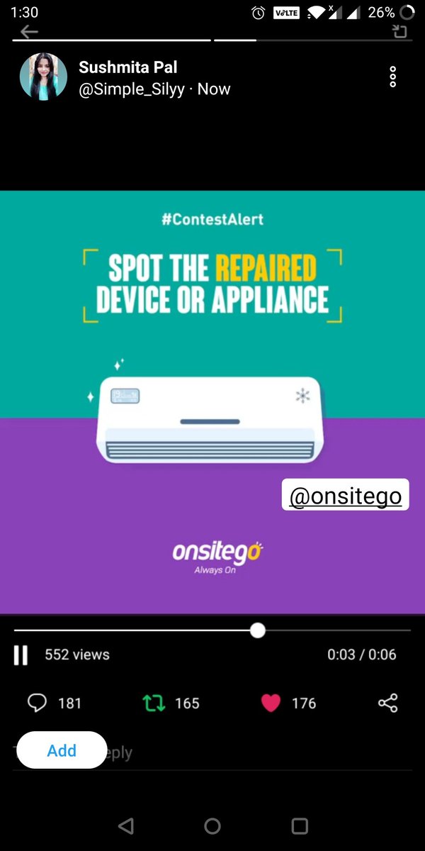 Simple_Silyy's tweet photo. @onsitego @Contest_in Air Conditioner

Added to story too

#InstaRepair  
@onsitego 

@amisha288 
@sandeep0_07 
@deora_gunjan 
@GoldQueenie4 
@Dazzlingcutie1 
@shubhamanyu 
@ImChandana01
@kusumsolanki17 
@Gayathrimohan_
@preet_kaur3333
@harryHardeep11 
@satyapaljain_86
@KDivya18740584 https://t.co/v3pmcW0g7Y