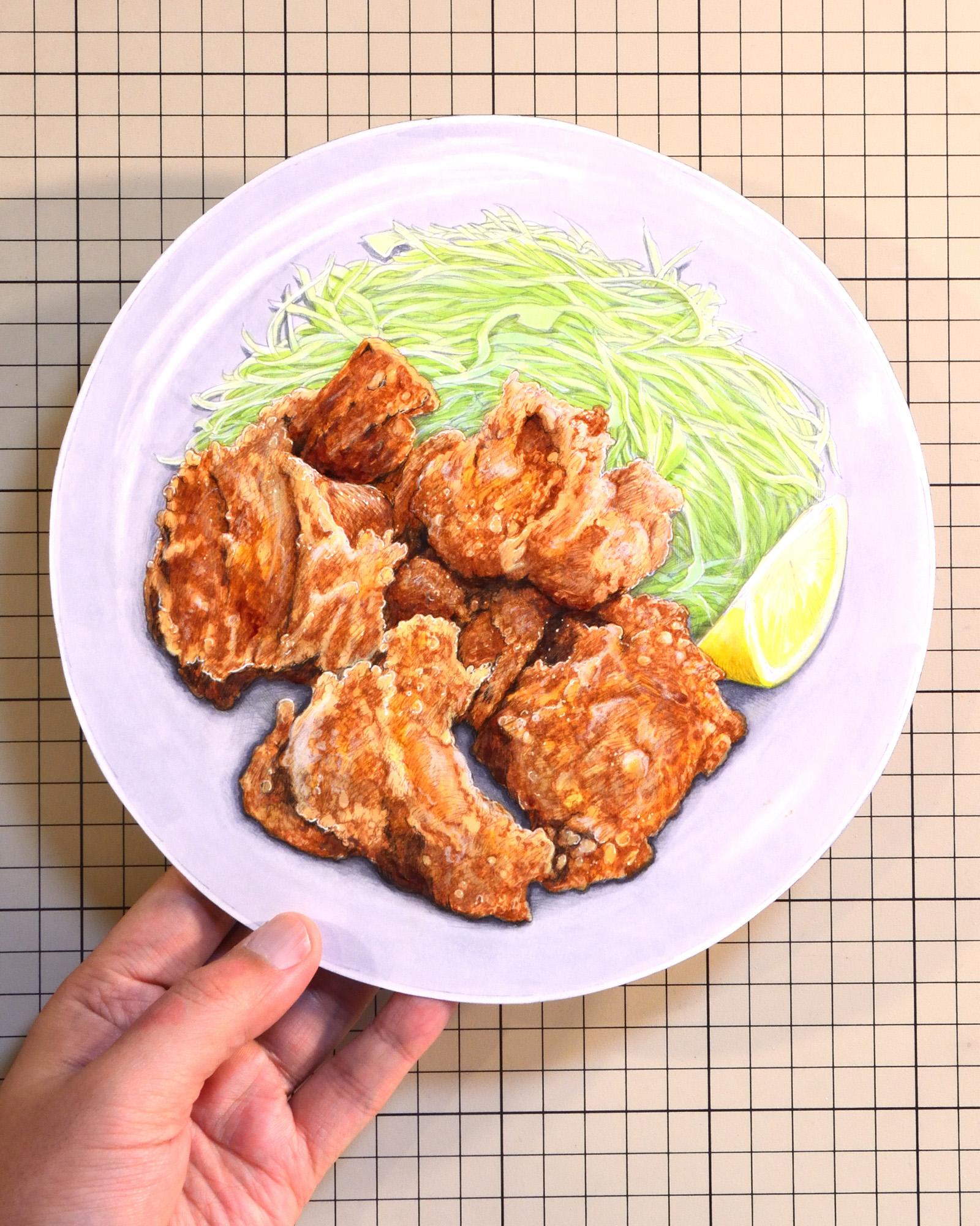 川村淳平 コピックで シズル感 を頑張って表現してみるシリーズ 鶏の唐揚げ定食 鶏の唐揚げ 和食 イラスト Illustration Foodillust Foodillustration Copic Copicmarkers 切り絵 コピック T Co Hyqzbxontu Twitter