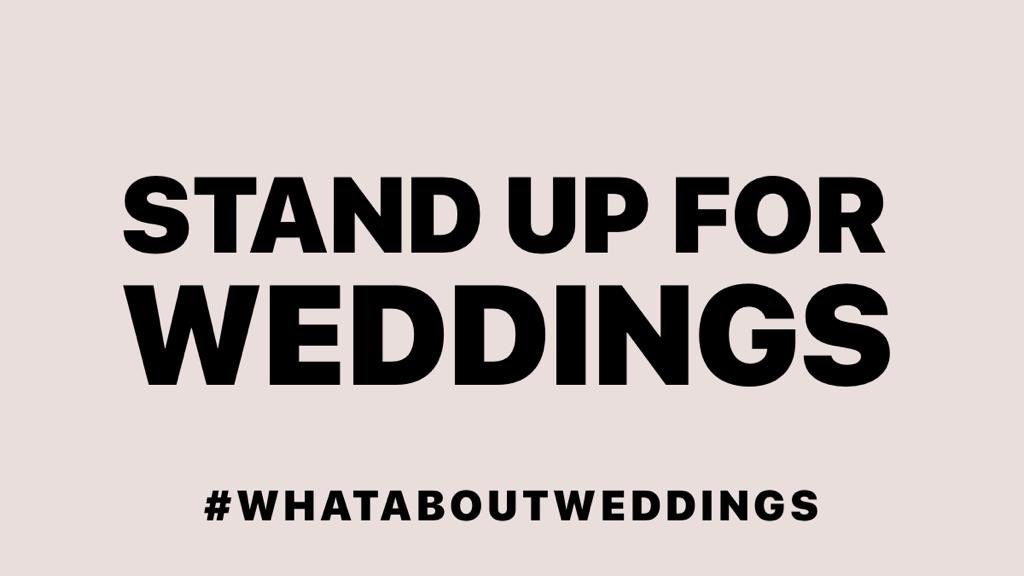 It’s time to stand up for weddings. Stand up for businesses and the 400,000 jobs the industry supports, stand up for couples and their right to get married. Stand up for love and for the memories and the special moments that weddings create. #standupforweddings #whataboutweddings