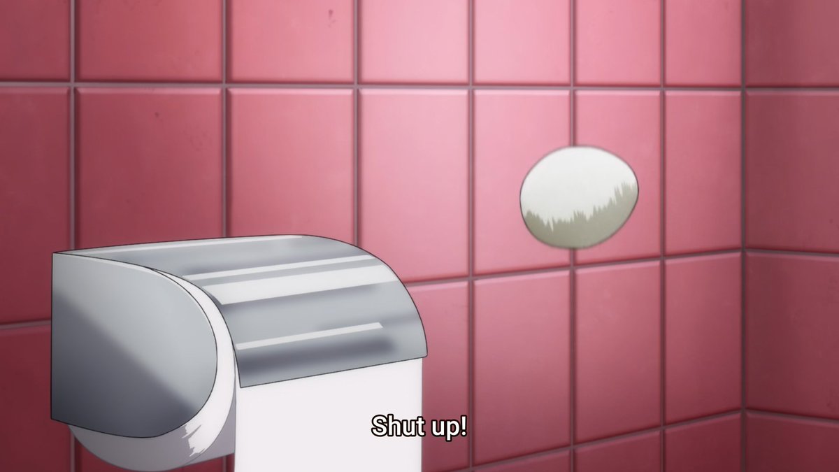 To "see no evil" IS the problem, and the show makes that ever so clear not even past five minutes in this episode. Ai proceeds to run away and ends up cowering in a bathroom stall where she is forced to confront the contents of the egg in her possession. To break the egg would-