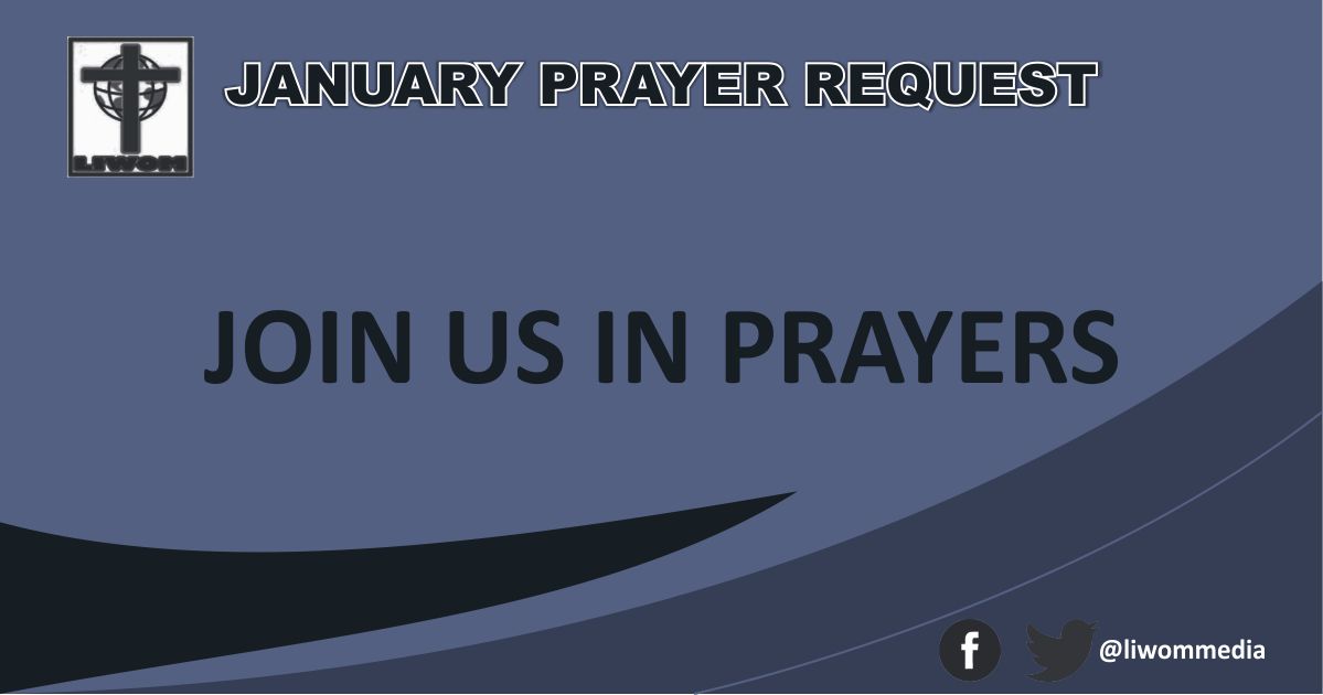 January 2021 Prayer Request

 Join us this month in prayers as we  pour out ours unto God about critical issues around us.

livingwordmission.org.ng/january-2021-p…