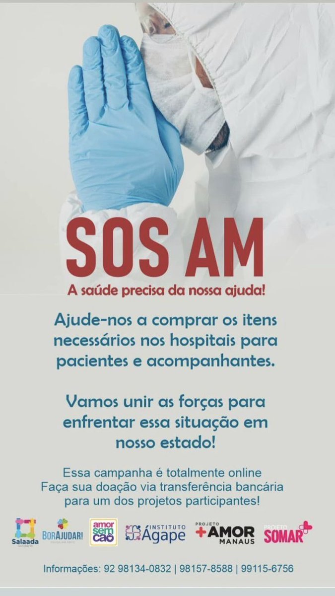 hiperfeminino's tweet image. A gente precisa ajudar URGENTEMENTE a galera de Manaus! 
#SOSAM #manauspedesocorro #OxigenioParaManaus #SOSManaus #Manaus