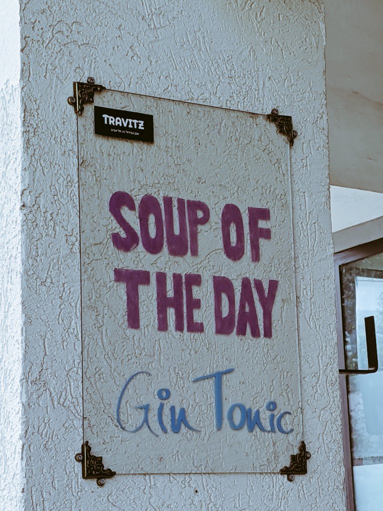 GalyMalev's tweet photo. In my city no matter what, gems are everywhere. 
COVID-19 is present in our daily lives. 
However, it will not take our Gin &amp; Tonic. 
Perfect as a drink, and as a soup 🤣 #TelAviv #gintonic https://t.co/4VHn8Q1E0F